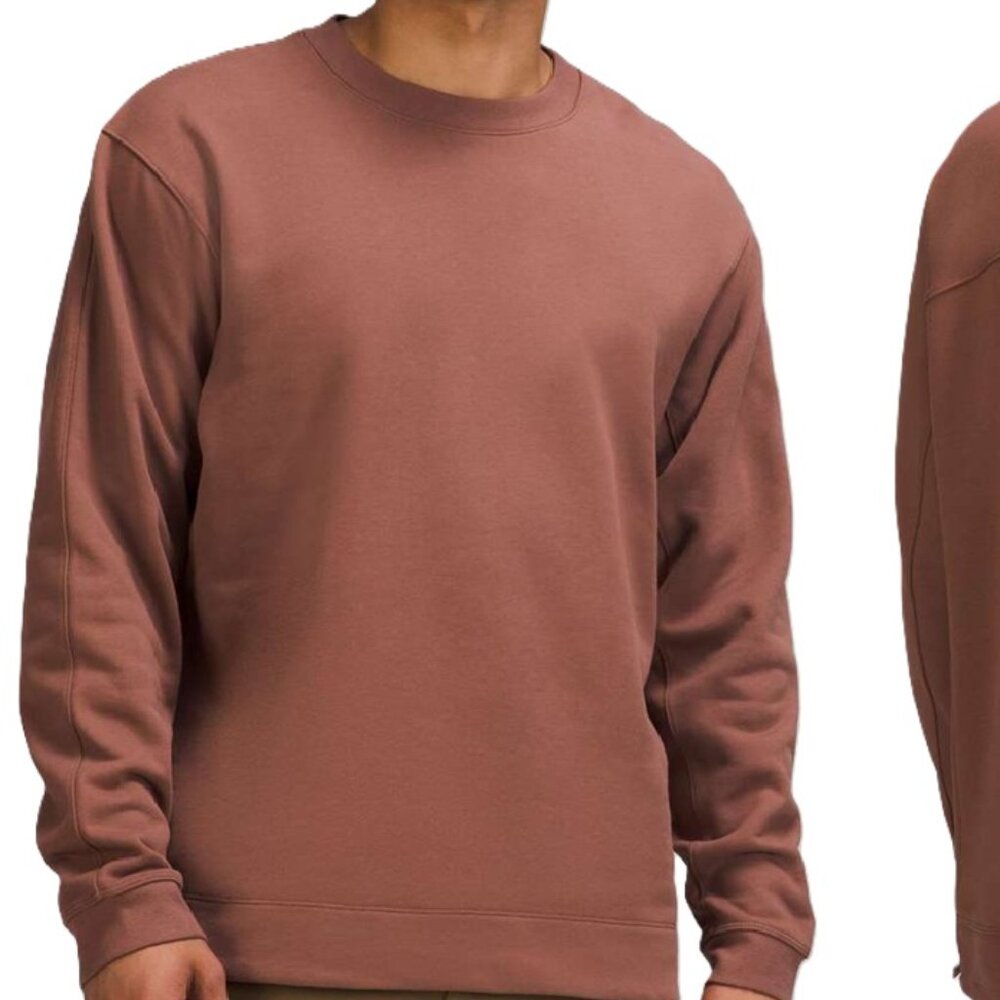 Lululemon French Terry Crew Sweatshirt S Men Oversized Long Sleeve Smoky Topaz